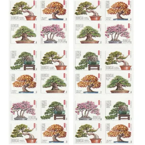 Bonsai 2012 - 5 Booklets 100 Pcs Unused Stamps for Mailing